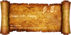 Jamrich Emma névjegykártya